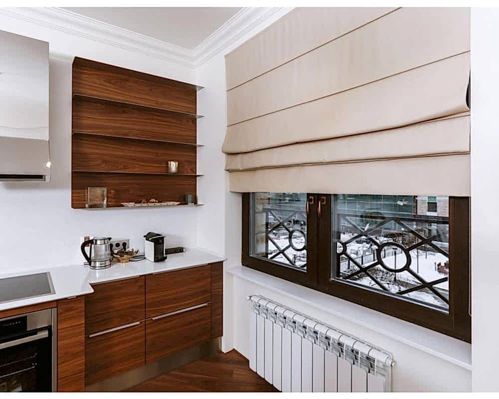 Римские шторы для кухни