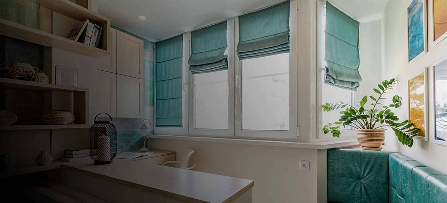 Римские шторы для балкона